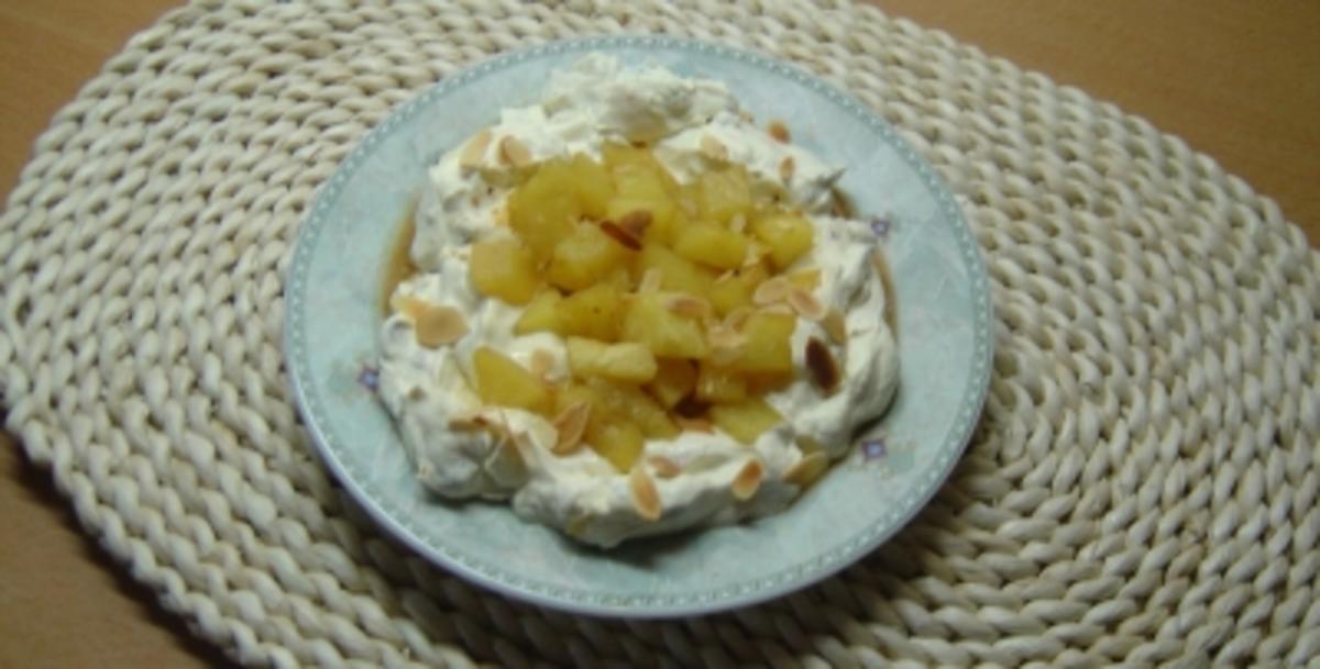 Ananas mit Nougat-Sahne - Rezept