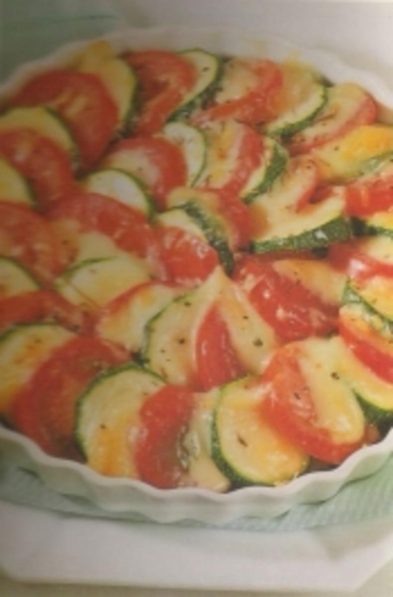 Kartoffel-Gratin mit Zucchini und Tomaten - Rezept