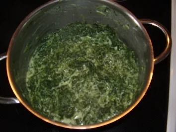 Penne mit Gorgonzola-Blattspinat - Rezept - Bild Nr. 4