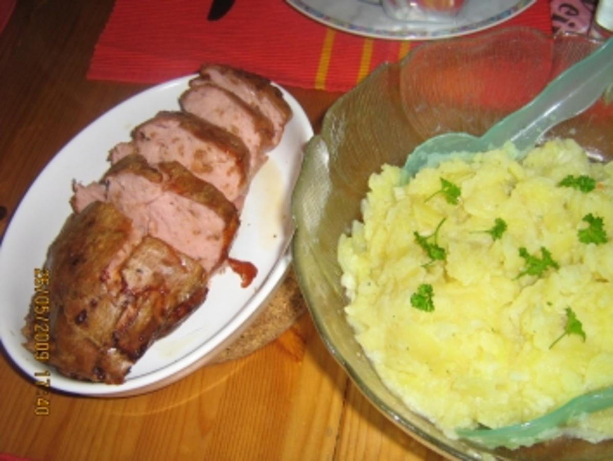 Zwiebelfleischkäse mit Kartoffelssalat - Rezept - Bild Nr. 4