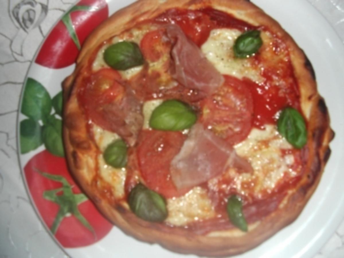 Bilder für Pizza di Parma mit Mozzarella - Rezept