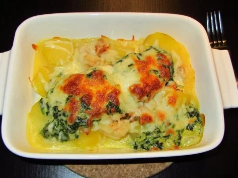 Auflauf/Überbackenes - Hähnchenauflauf mit Spinat und Gorgonzola - Rezept