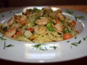 Fettucine mit  Gemüse und Scampi´s - Rezept