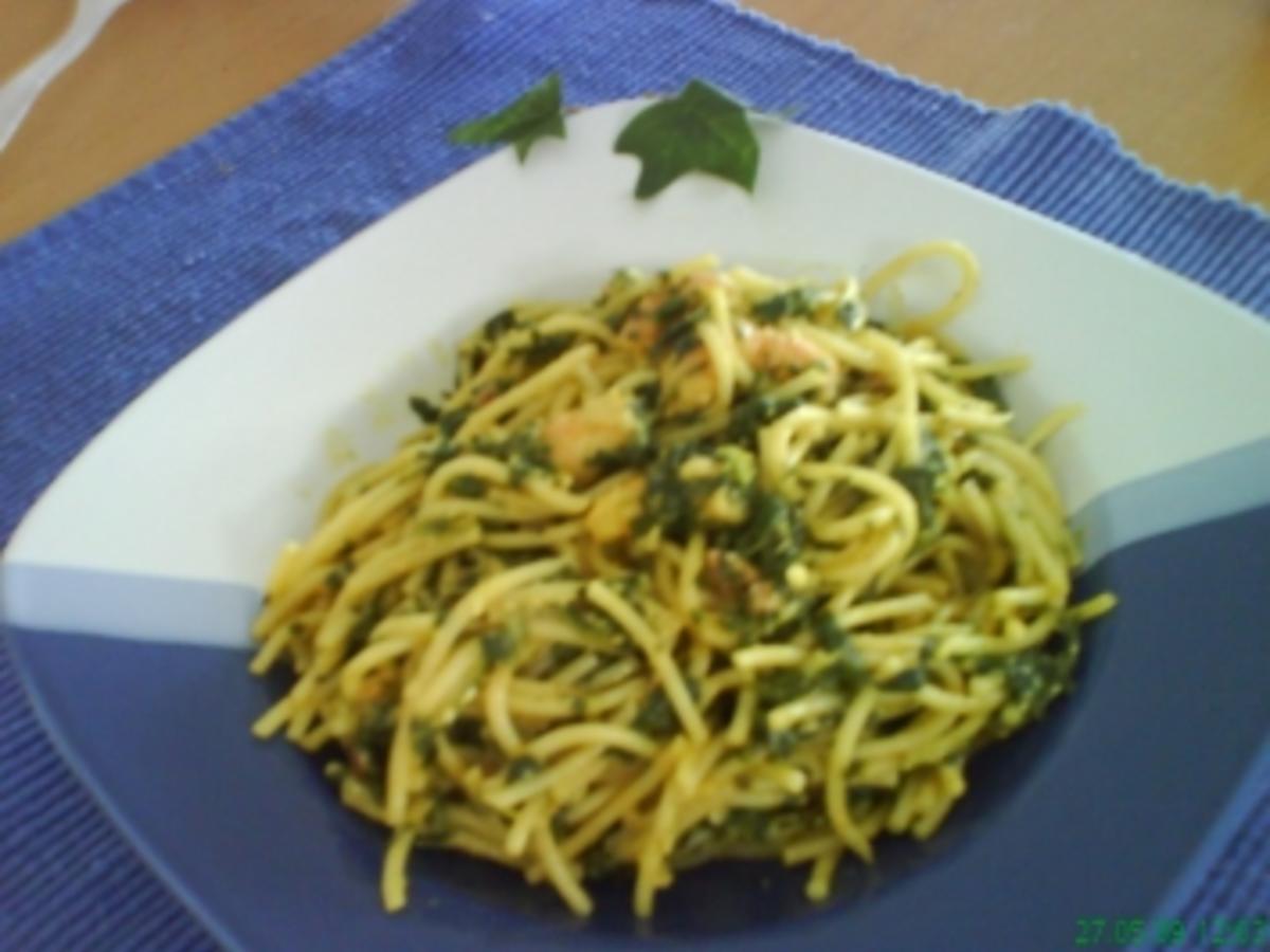 Tanni´s Spaghetti-Garnelen-Pfanne mit Spinat - Rezept - kochbar.de