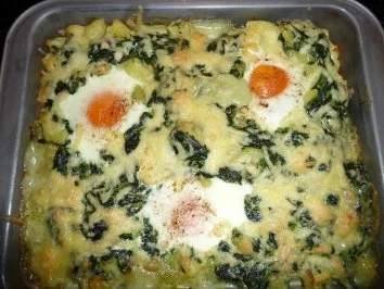 Rezept: Eier im Spinatbett Eier im Spinatbett - Rezept