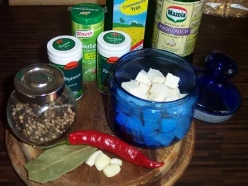 Rezept: Eingelegter Schafskäse Eingelegter Schafskäse - Rezept