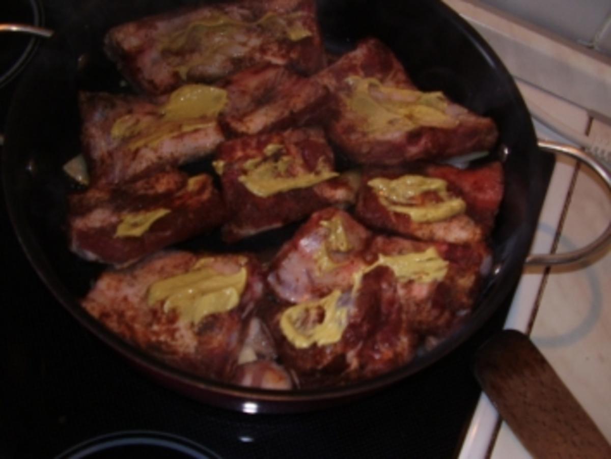Schweinerippchen mit Möhren-Kohlrabi-Gemüse und Salzkartoffeln - Rezept - Bild Nr. 5