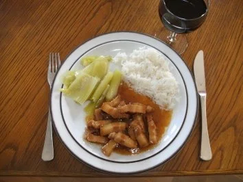 Fleisch: Schweinebauch in Karamellsauce, pikant - Rezept