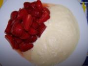 Marinierte Erdbeeren mit Sahnesauce - Rezept