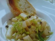 Weißer Spargelsalat mit grünen Pfefferkörnern - Rezept