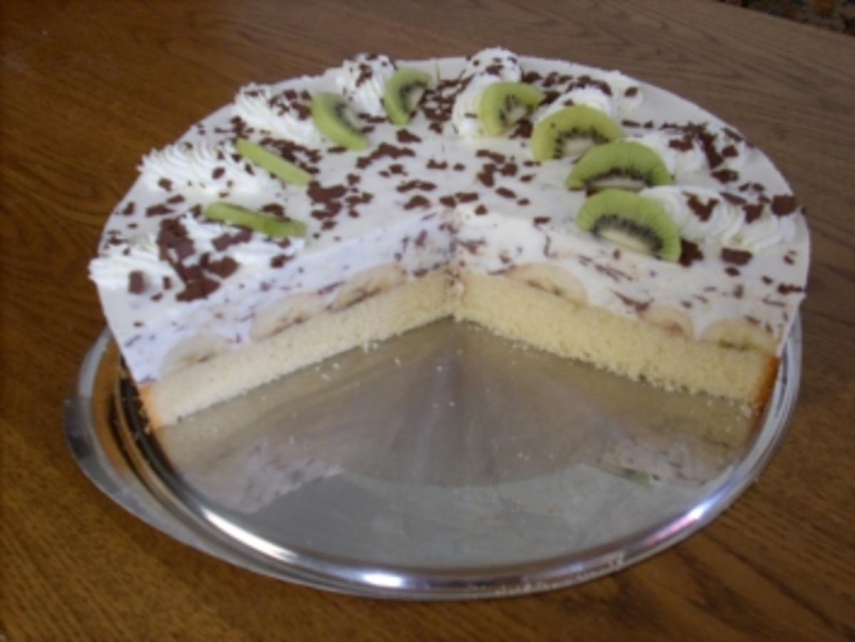 Kiwi-Bananen-Torte mit Buttermilch - Rezept - Bild Nr. 2