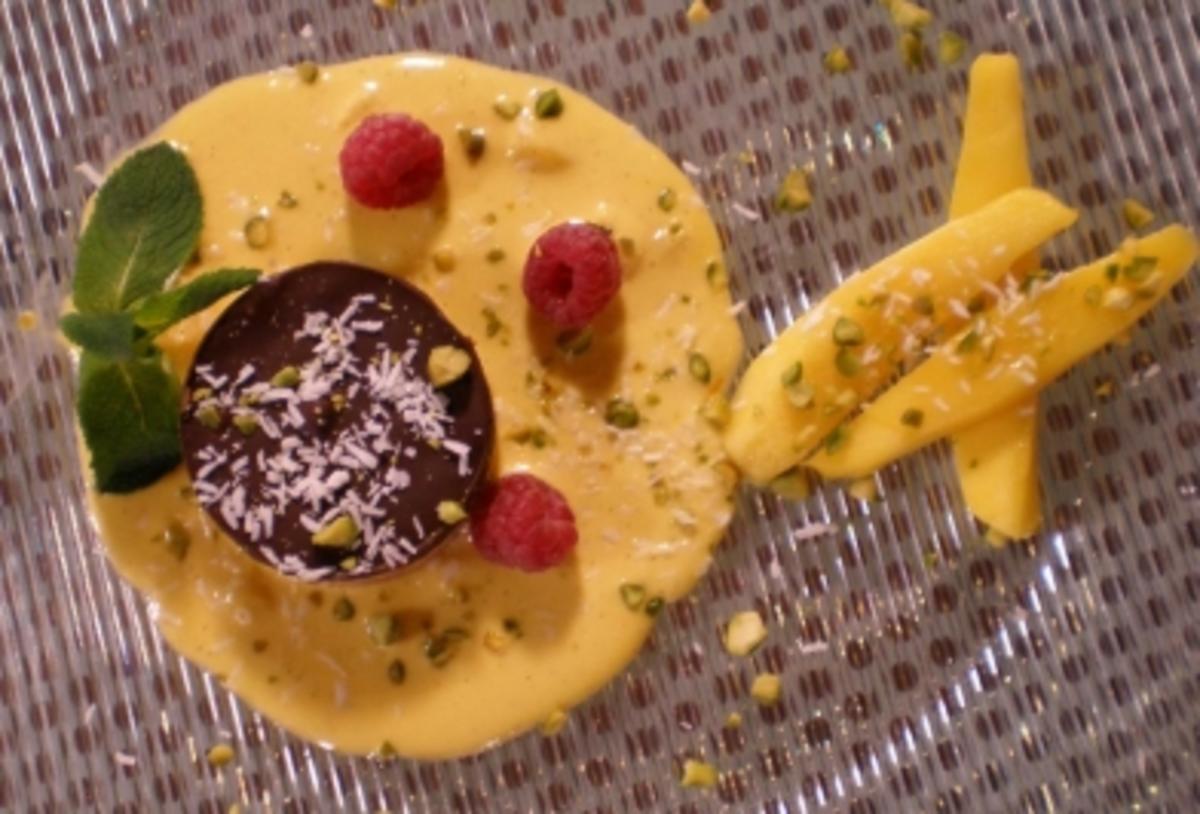 Gateaux de Bimo - Algerisches Konfekt an Mangodessertspeise - Rezept