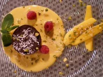 Gateaux de Bimo - Algerisches Konfekt an Mangodessertspeise - Rezept
