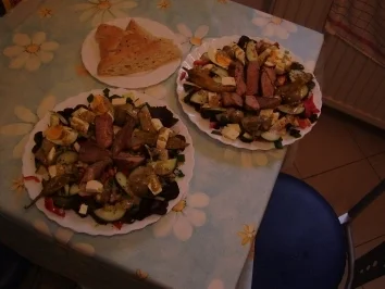 Rezept: Schweinefilet auf Salat Schweinefilet auf Salat - Rezept