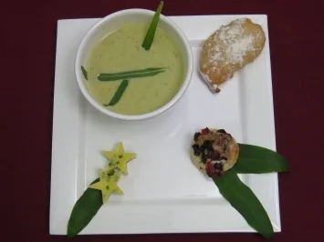 Bärlauchsüppchen mit gratiniertem Ziegenkäse - Rezept
