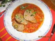Oliven-Hackbraten mit Oreganosoße - Rezept