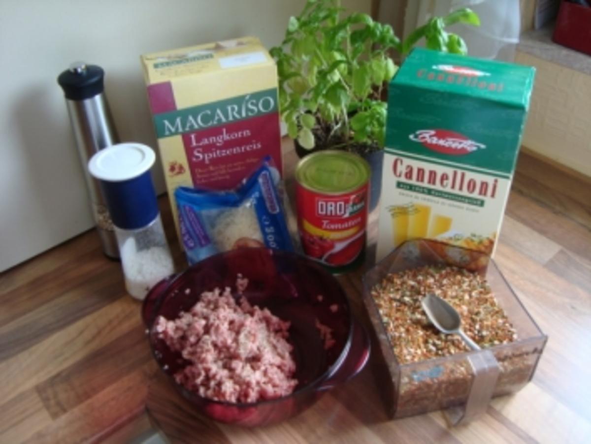 *Nudelgerichte - Cannelloni mit Reis-Hackfleischfüllung - Rezept - Bild Nr. 2
