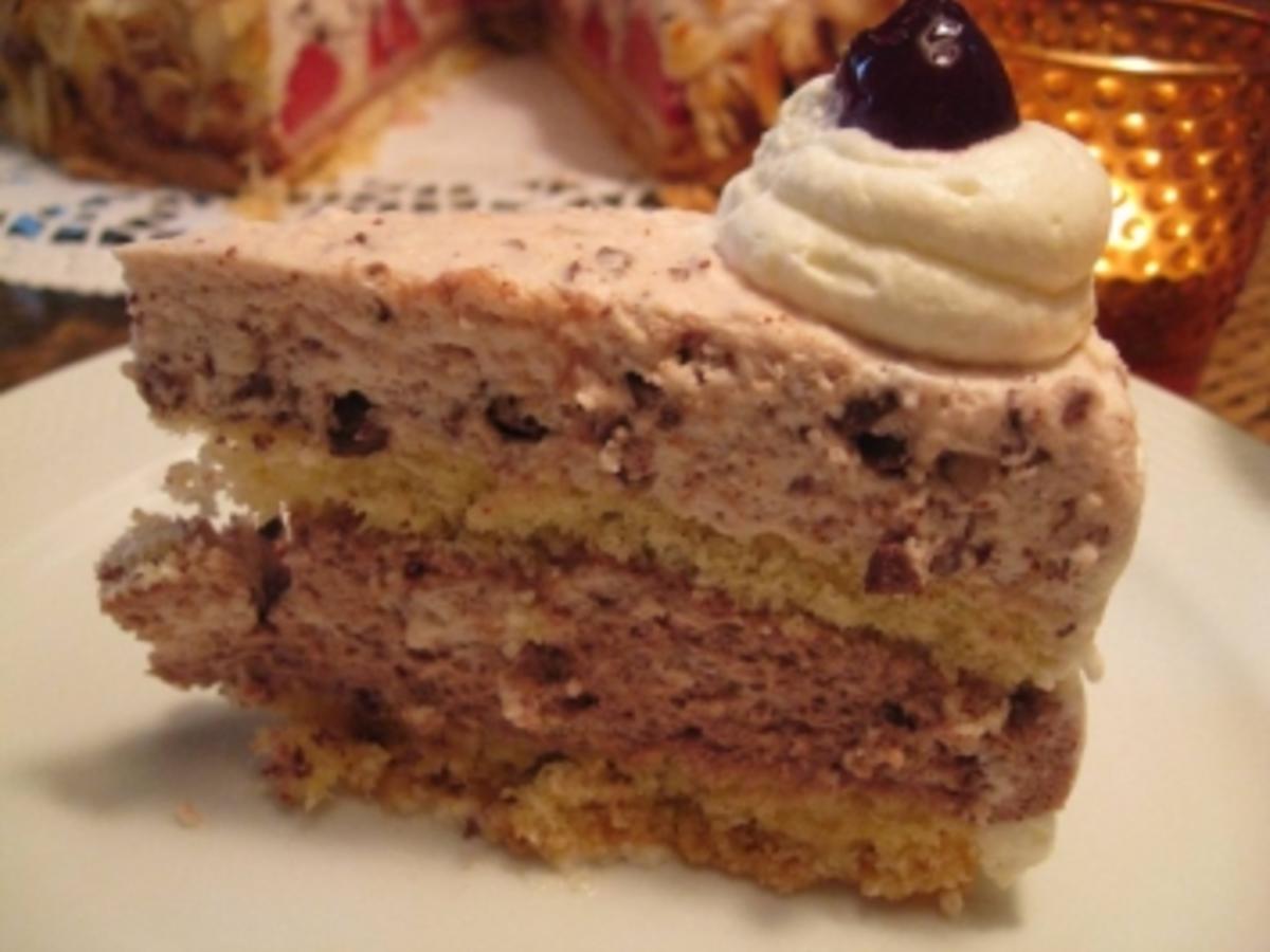 Geburtstagstorte zweistöckig Joghurt Schokoladen- Minztorte mit ...