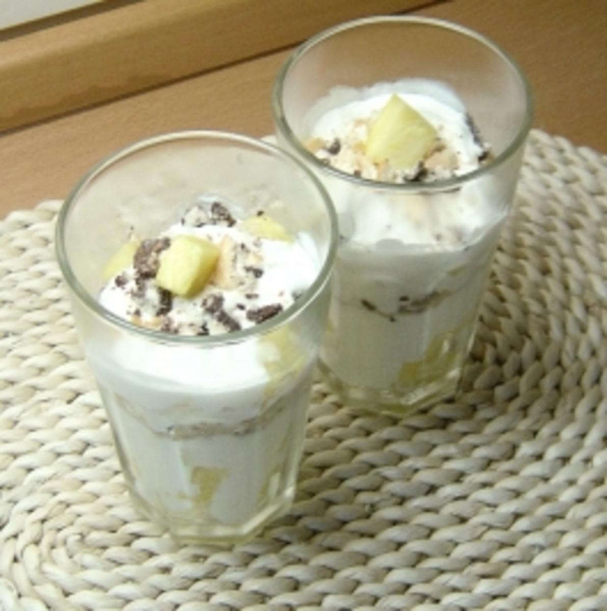 Joghurt-Ananas-Dessert - Rezept