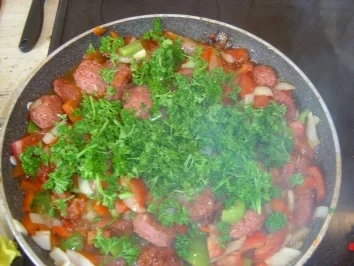 Rezept: Sucuk Pfanne Bild Nr. 3 Sucuk Pfanne - Rezept - Bild Nr. 3