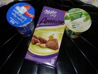 Joghurt-Sahne-Mousse Birne-Mandel-Eis - Rezept - Bild Nr. 2