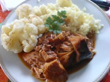 Kaßlerbraten mit Reis und Blumenkohl - Rezept - Bild Nr. 2