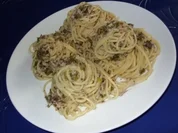 Rezept: Spaghettinester mit grรผner Schinkensoรe Spaghettinester mit grรผner Schinkensoรe - Rezept
