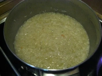 Rezept: Schollenfilet mit einer leichten Senfsauce, Gemüsebündchen & Kräuterreis Bild Nr. 5 Schollenfilet mit einer leichten Senfsauce, Gemüsebündchen & Kräuterreis - Rezept - Bild Nr. 5