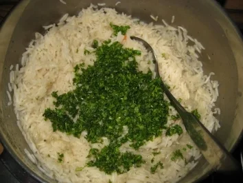 Rezept: Schollenfilet mit einer leichten Senfsauce, Gemüsebündchen & Kräuterreis Bild Nr. 6 Schollenfilet mit einer leichten Senfsauce, Gemüsebündchen & Kräuterreis - Rezept - Bild Nr. 6