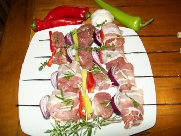 bunte Filetspiesse vom Grill - Rezept