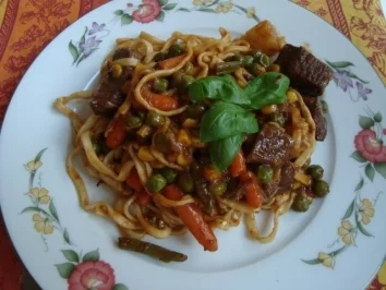 Rezept: *Hauptgericht Fleisch - Rindfleisch süss-sauer *Hauptgericht Fleisch - Rindfleisch süss-sauer - Rezept