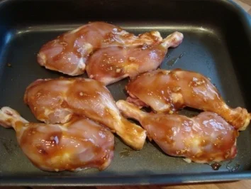 Z - schnelle Küche - Hähnchenkeule mit Honigglasur - Rezept - Bild Nr. 2