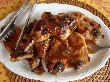 Z - schnelle Küche - Hähnchenkeule mit Honigglasur - Rezept
