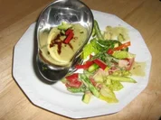 Knackiges, buntes Gemüse mit Mehlschwitze in grün - Rezept