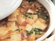 erster gang pasta piselli suppe - Rezept