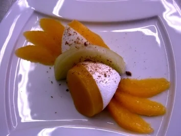 Topfencreme mit Orangenspiegel - Rezept