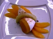 Topfencreme mit Orangenspiegel - Rezept