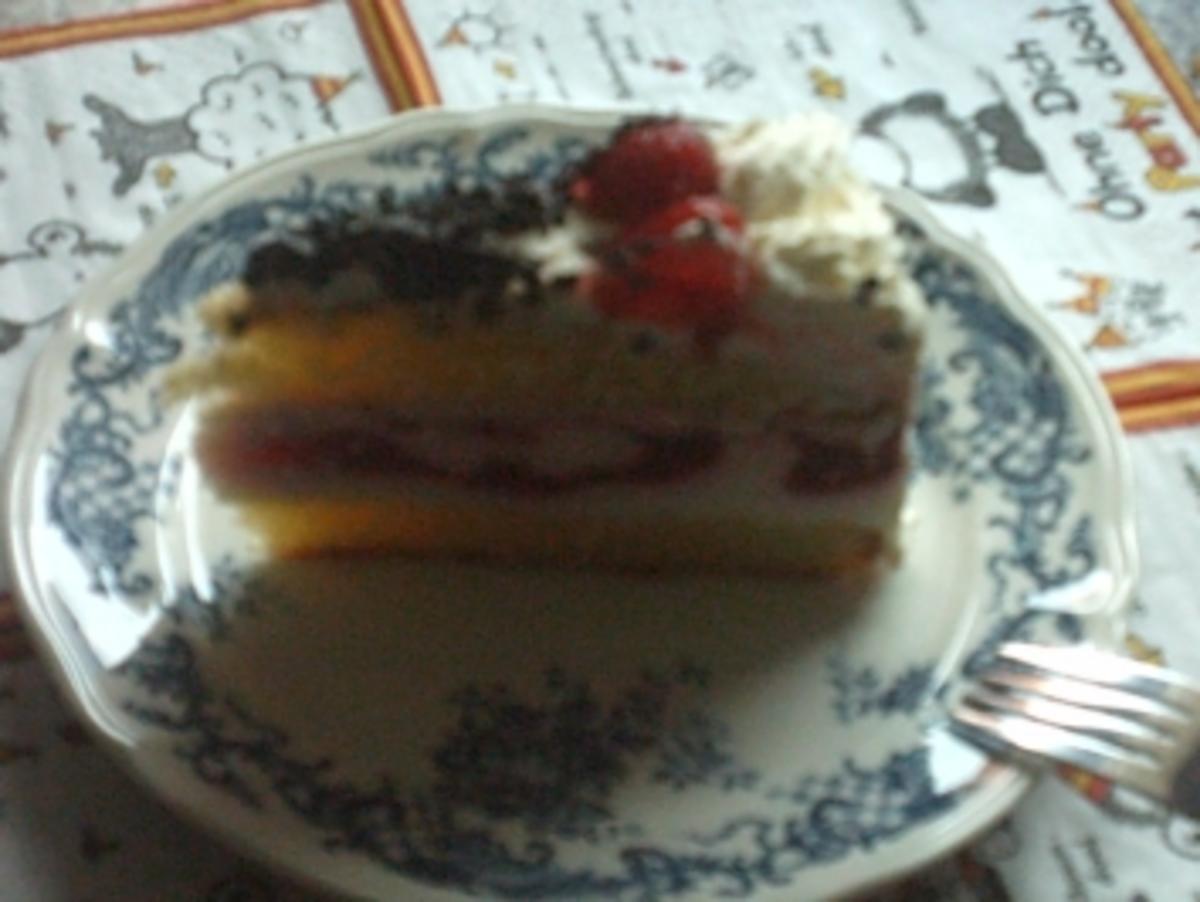 Marmorierte Erdbeer-Joghurt-Torte - Rezept - Bild Nr. 2
