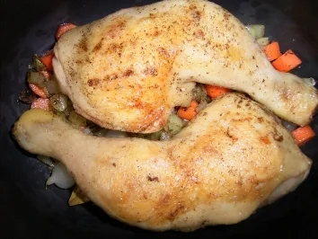 Rezept: Hähnchenschenkel im Zwiebelbeet Dida's Art Bild Nr. 3 Hähnchenschenkel im Zwiebelbeet Dida's Art - Rezept - Bild Nr. 3