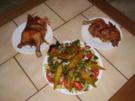 Broiler aus dem Backofen + Salatteller - Rezept