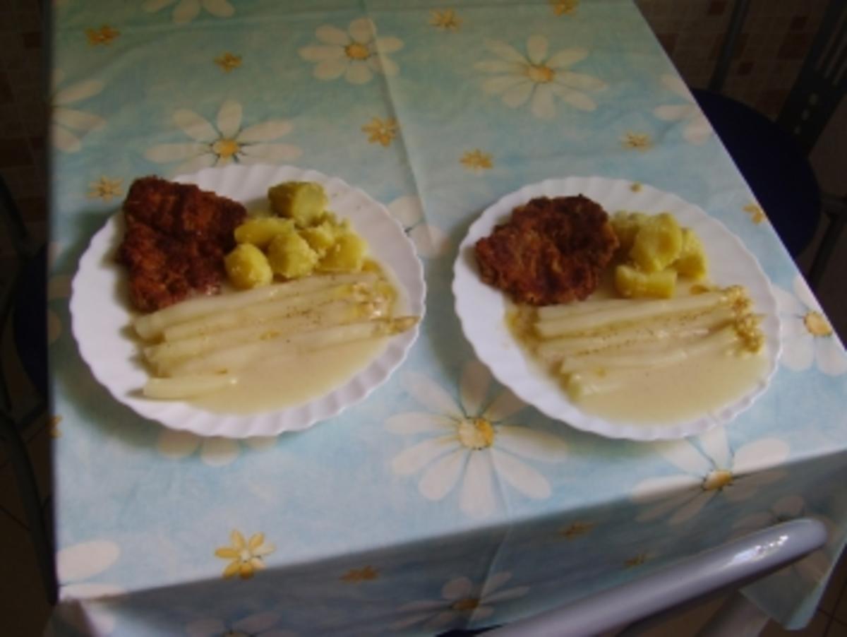 Schnitzel - Spargel - helle Soße mit Salzkartoffeln - Rezept - kochbar.de