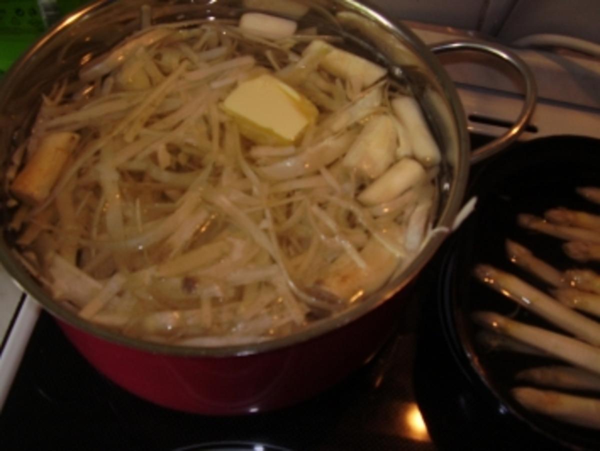 Schnitzel - Spargel - helle Soße mit Salzkartoffeln - Rezept - Bild Nr. 7