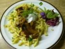 gebratene Spätzle mit Pilzsoße - Rezept