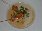 Champagner-Weintraubensuppe mit gebratenen Gambas - Rezept