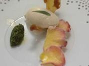 Lavendeleis mit Pistazienpesto und Blüten - Rezept