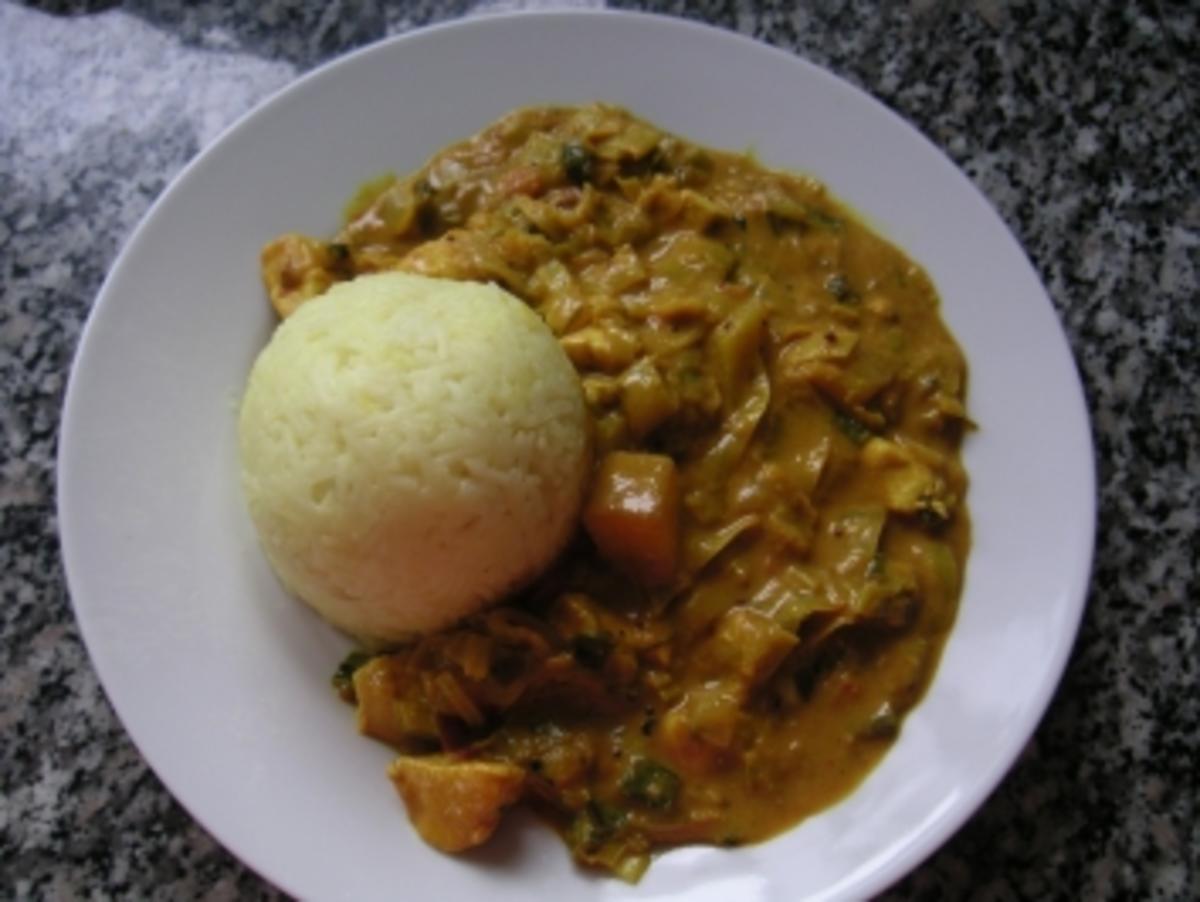 puten mango curry mit reis - Rezept - Bild Nr. 2