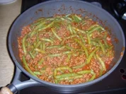 Hackfleischpfanne mit grünen Bohnen - Rezept