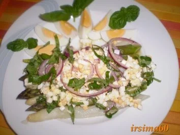 Spargelsalat mit Eier - Vinaigrette - Rezept