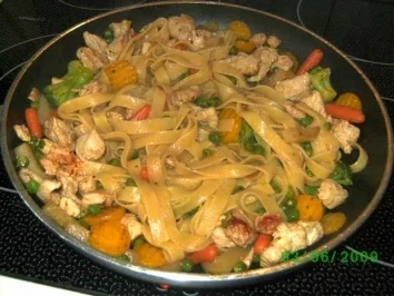 Sommergemüse-Puten-Pfanne - Rezept