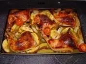 Hühnchenkeule an Rosmarinkartoffel - Rezept